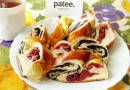 Сдобный рулет c  вишней и маком