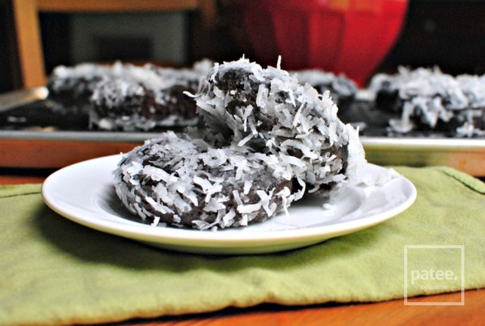 Шоколадно-кокосовые пончики - Шаг 18