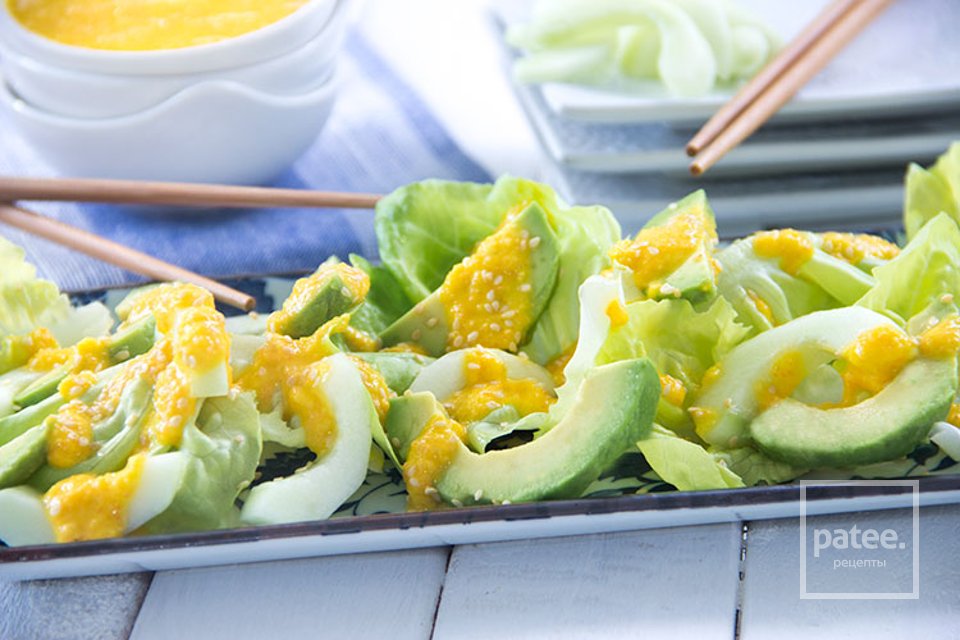 Огуречный салат с авокадо и морковным соусом - Шаг 22