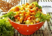 Салат с маринованными опятами