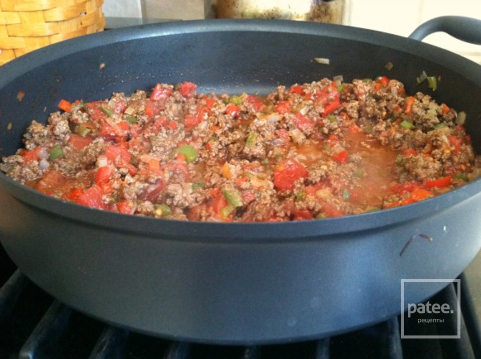 Паста с говяжьим фаршем и сыром - Шаг 6