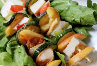 Куриный кебаб с соусом терияки