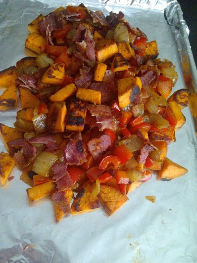 Сладкий картофель с беконом - Шаг 4