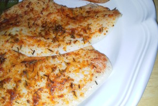 Печеная камбала с пряностями