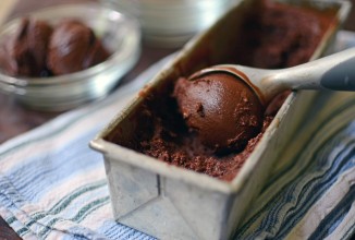 Джелато из темного шоколада