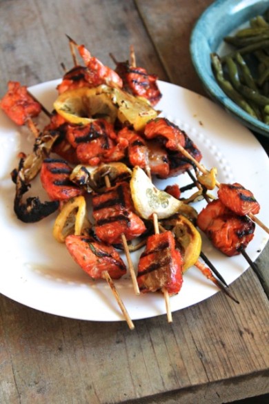 Шашлык из лосося с лимоном - Шаг 12