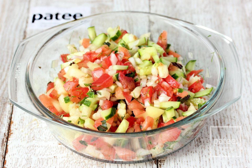 Овощной салат-гарнир Бисер - Шаг 9