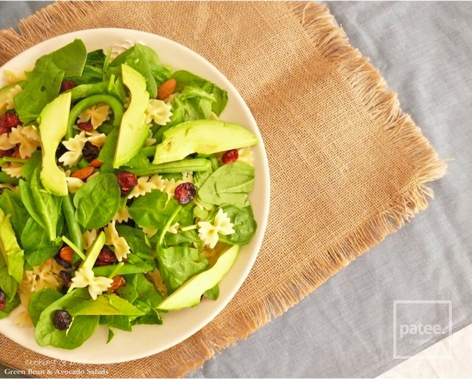 Летний салат с пастой, фасолью и шпинатом - Шаг 8