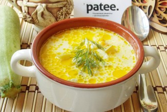 Сырный суп с кабачками