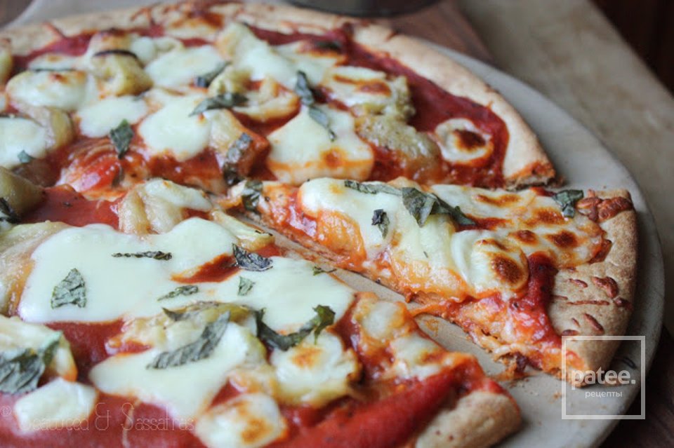 Пицца с печеным баклажаном - Шаг 12