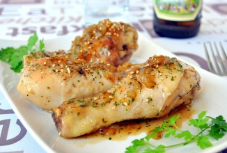 Куриные окорочка в медово-пивном соусе