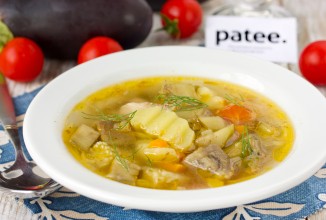 Куриный суп с баклажанами