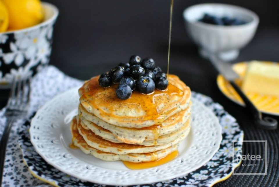 Лимонные блины с маком - Шаг 17