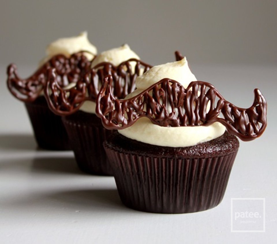 Шоколадные кексы с усами - Шаг 11