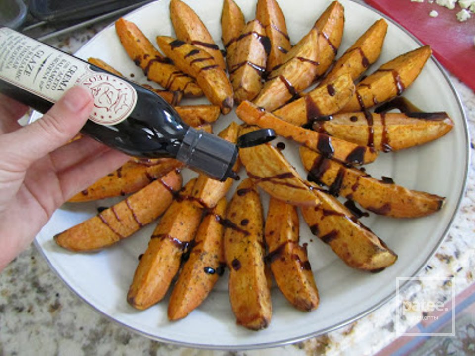 Печеный сладкий картофель с сыром и пеканом - Шаг 13