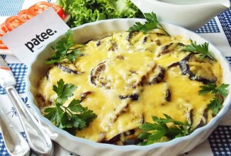 Язык запеченный с баклажаном