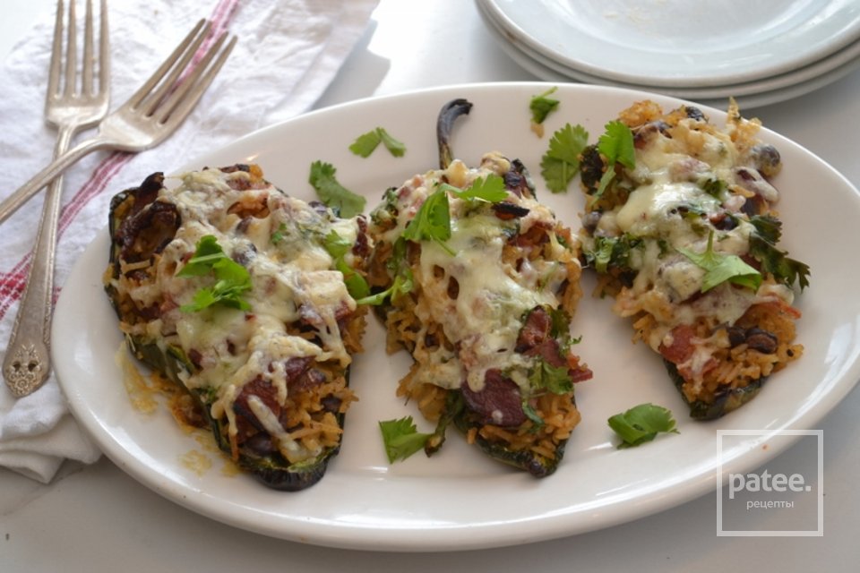 Перец поблано с рисом и фасолью - Шаг 6