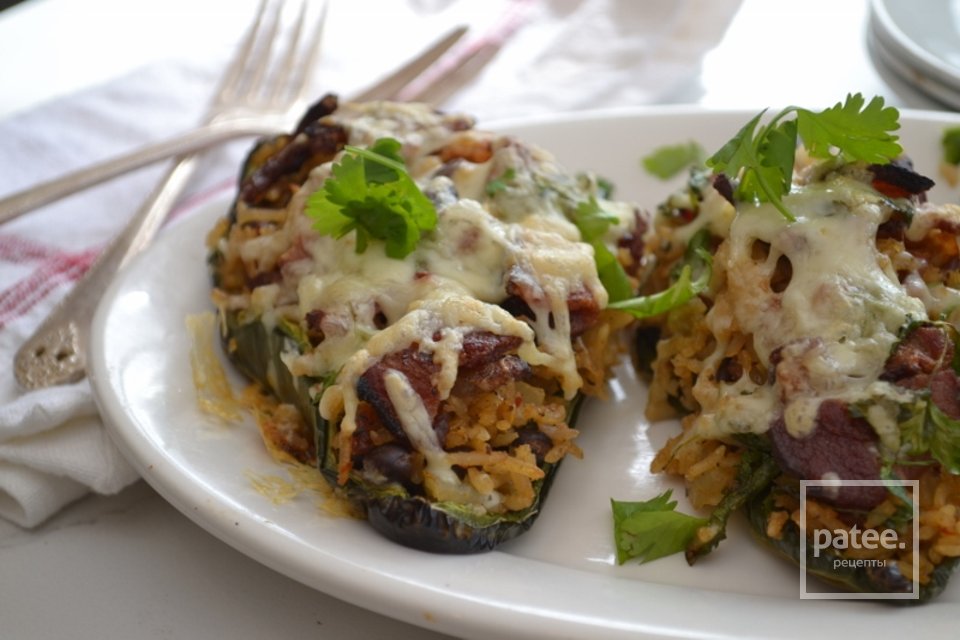 Перец поблано с рисом и фасолью - Шаг 10