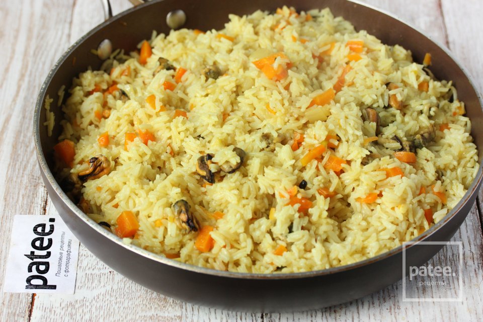 Плов с мидиями - Шаг 12