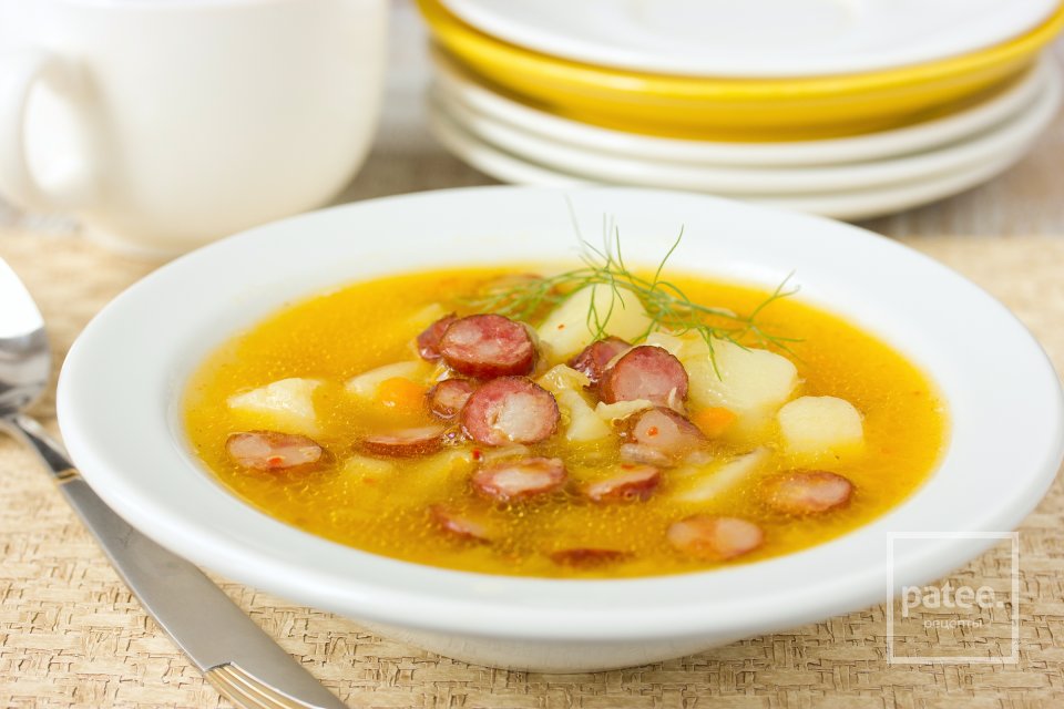 Суп гороховый с охотничьими колбасками - Шаг 15