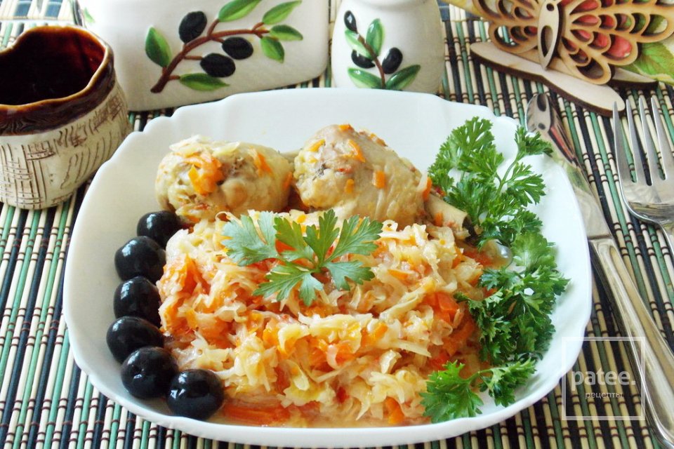 Курица тушеная с капустой - Шаг 15