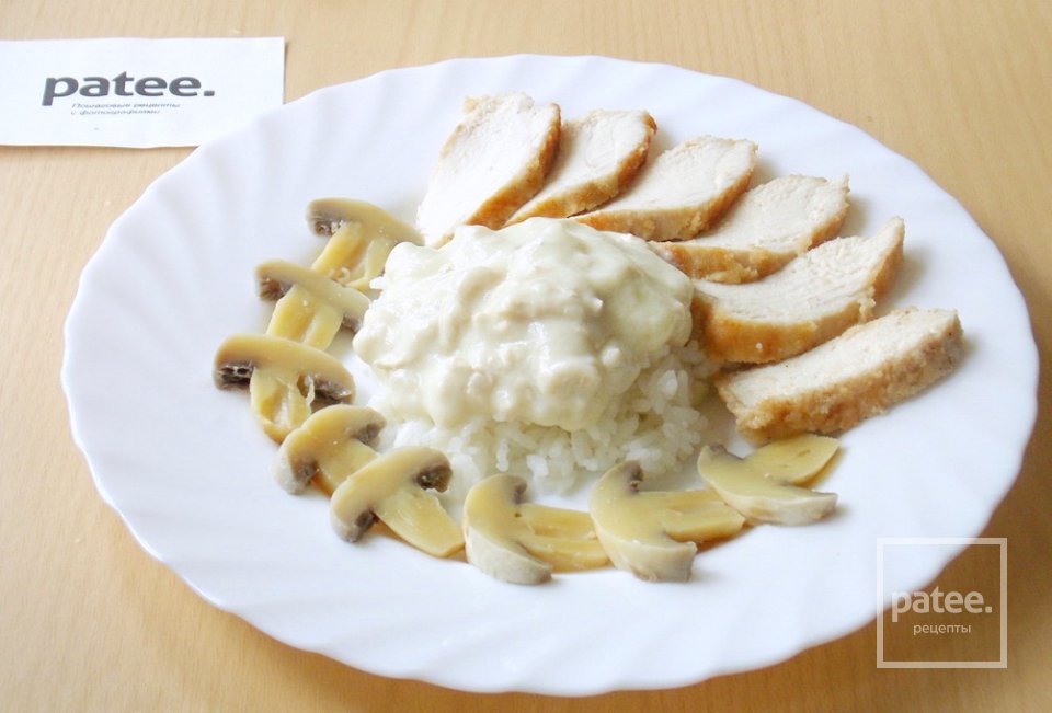 Куриная грудка с рисом и грибами - Шаг 16