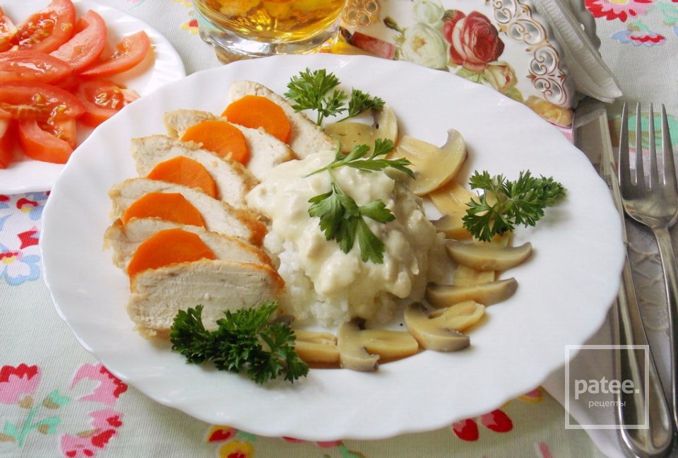 Куриная грудка с рисом и грибами - Шаг 17