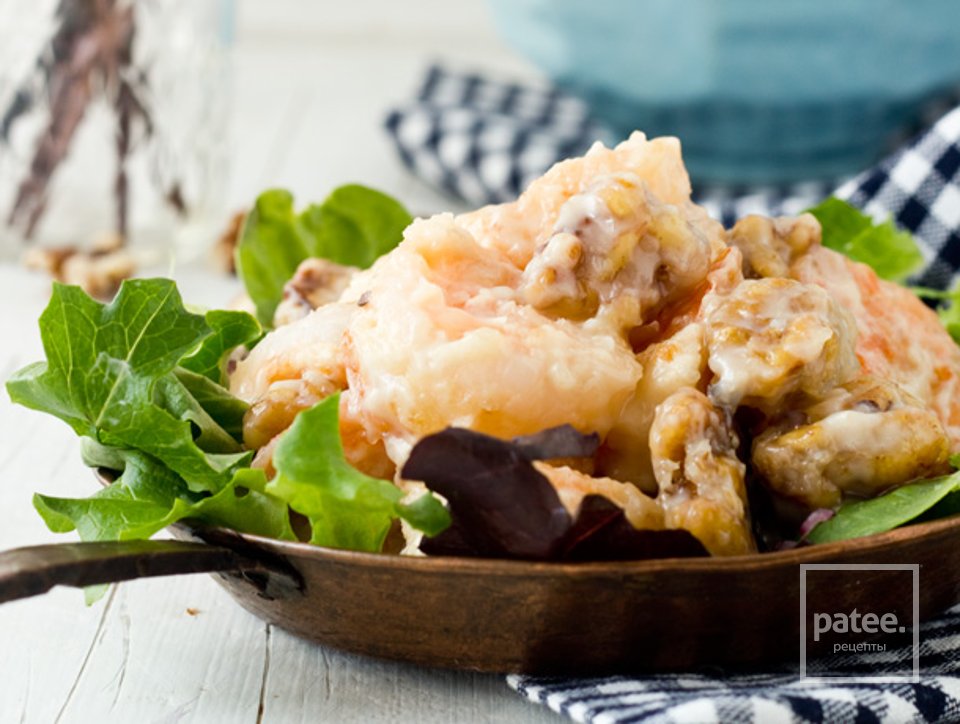 Медовые креветки с орехами - Шаг 7