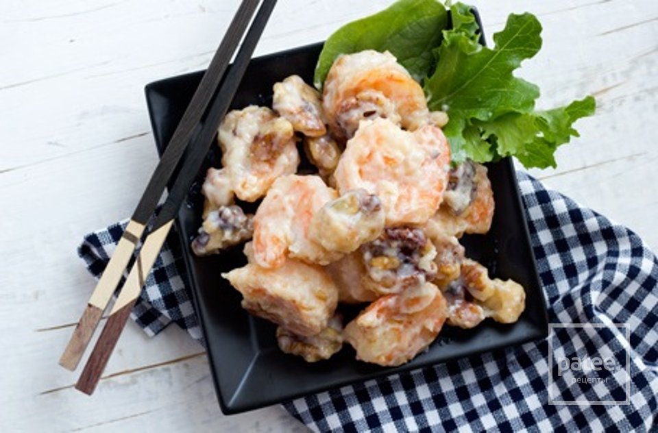 Медовые креветки с орехами - Шаг 11