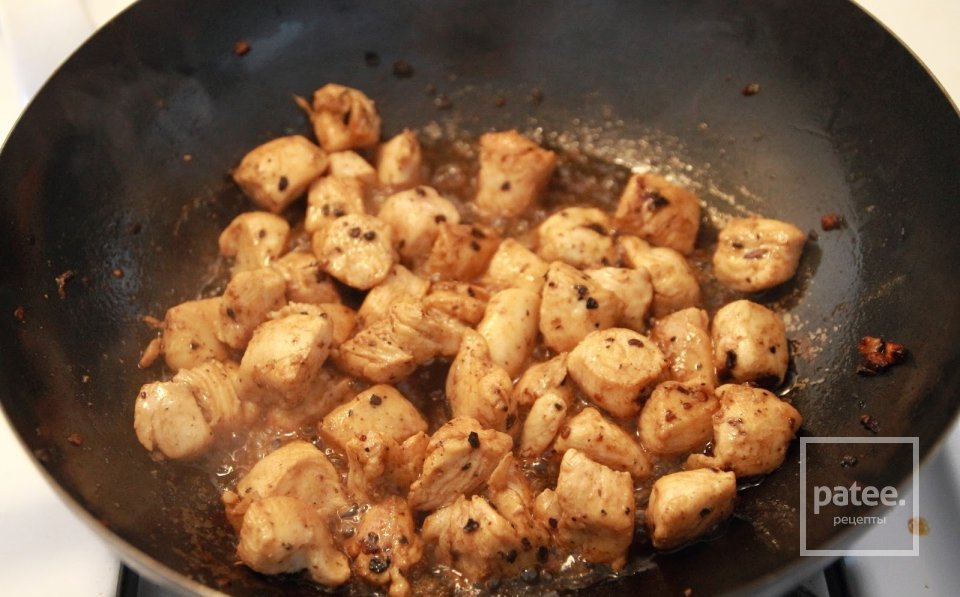 Острые кусочки курицы  с кешью - Шаг 11