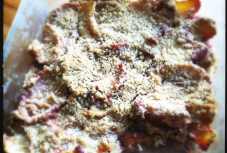 Запеченные свежие персики