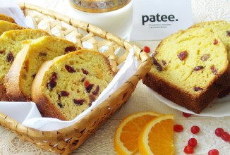 Апельсиновый кекс с сушеной клюквой