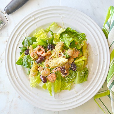 Рецепт Горячий салат из морепродуктов с заправкой