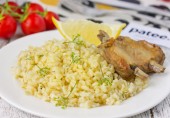 Булгур с лимоном, укропом и чесноком