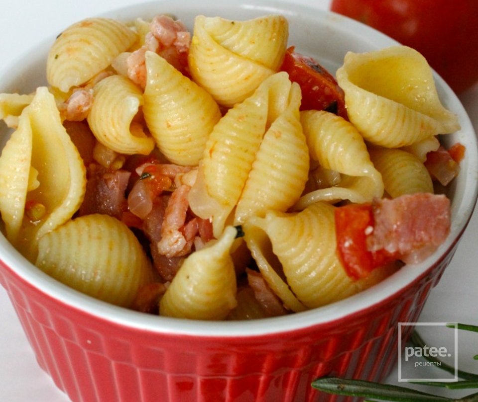 Паста с беконом и помидорами - Шаг 8