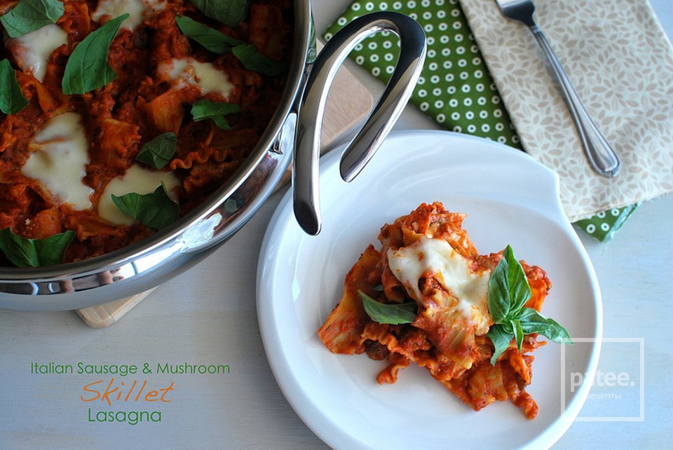 Лазанья с грибами и итальянской колбасой - Шаг 9