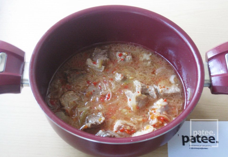 Свинина с баклажанами в пиве - Шаг 8