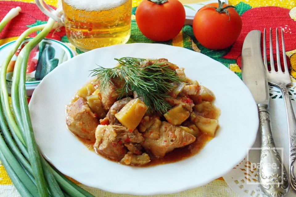 Свинина с баклажанами в пиве - Шаг 13