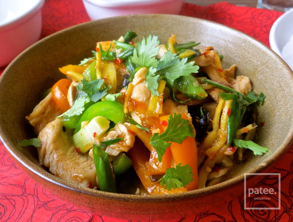 Имбирная курица по-тайски - Шаг 12