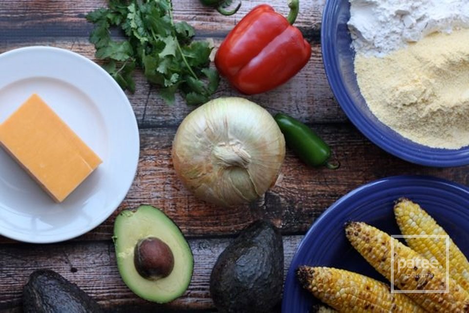 Фриттеры с авокадо и овощами - Шаг 1