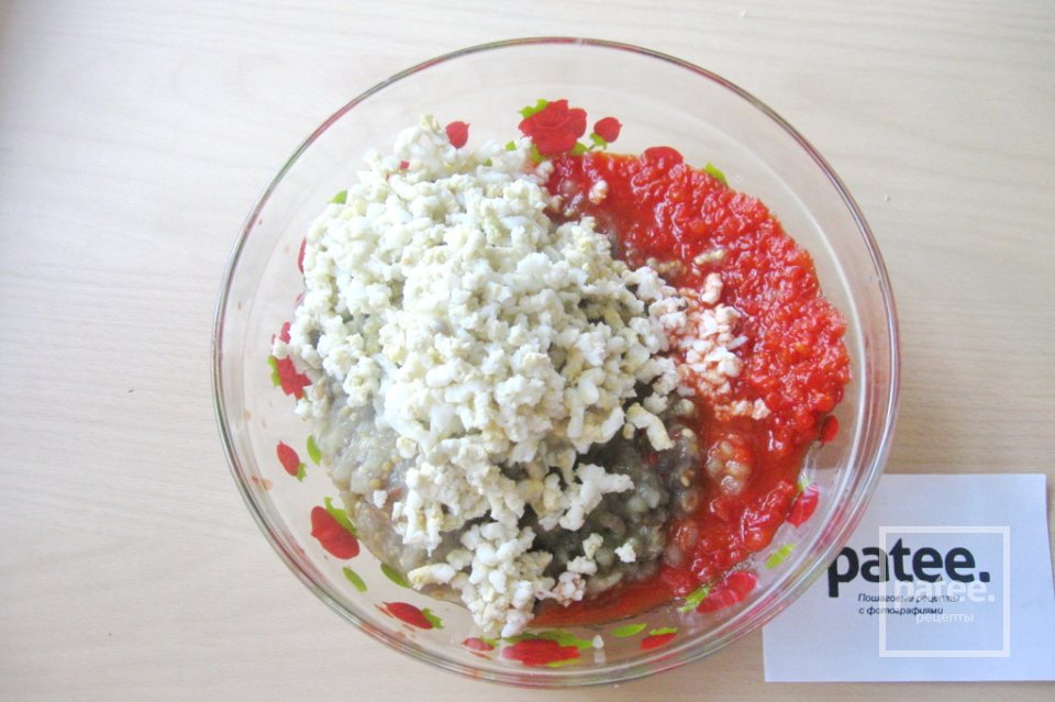 Острая икра из баклажанов с отварными яйцами - Шаг 9