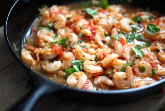 Креветки с лимоном и халапеньо