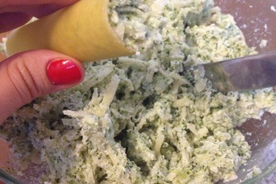 Каннеллони с сыром и брокколи - приготовление