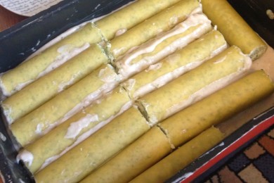 Каннеллони с сыром и брокколи - приготовление