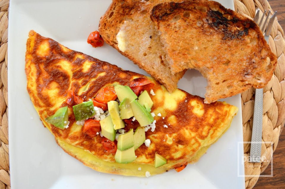 Омлет с печеными помидорами и сыром - Шаг 15