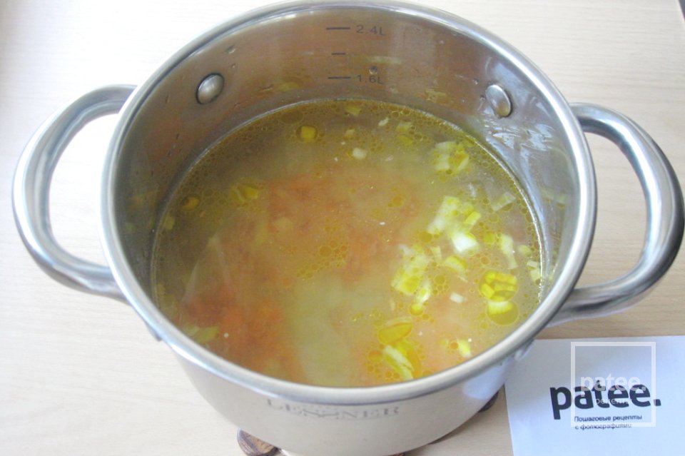 Суп с яичными блинчиками - Шаг 13