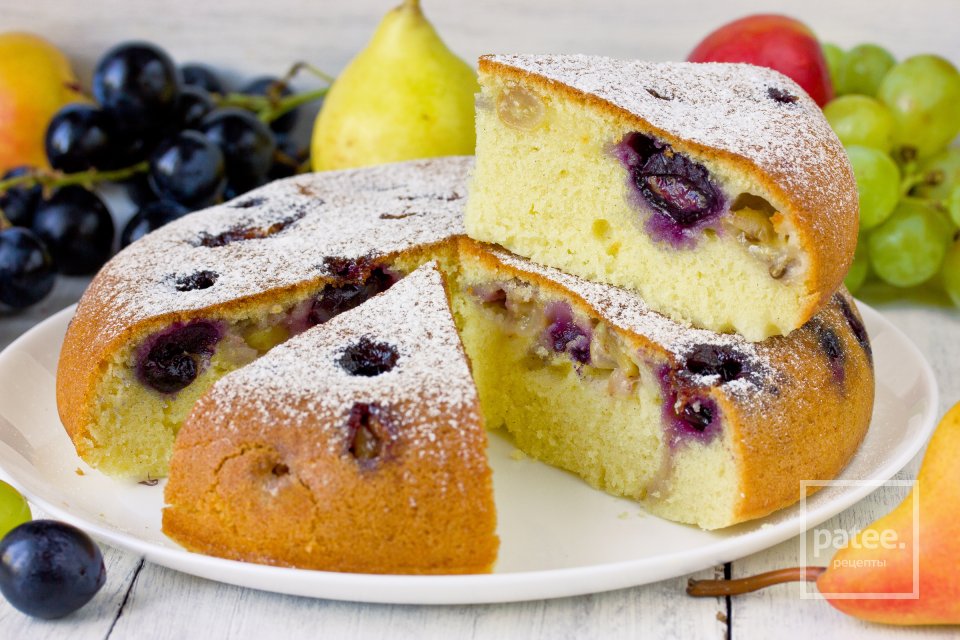 Пирог с виноградом на оливковом масле в мультиварке - Шаг 18