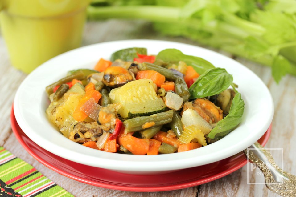 Мидии с овощами - Шаг 15