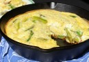 Фриттата со спаржей и ветчиной