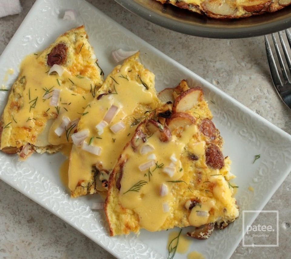 Картофельная фриттата с голландским сырным соусом - Шаг 13